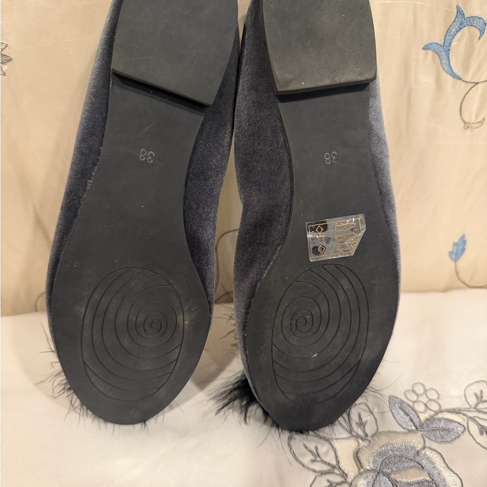 Collection B Black Ballet Flats with Pom Pom - Picture 3 of 6